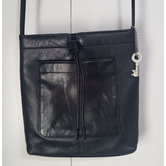 FOSSIL Black Leather Crossbody Purse Vintage Classic - Picture 12 of 12